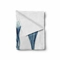 thumbnail image 2 of Flower Soft Flannel Fleece Throw Blanket, Uv Style Picture of Flower Floral Radiography Themed Illustration Modern Design, Cozy Plush for Indoor and Outdoor Use, 70" x 90", Teal White, by Ambesonne, 2 of 6