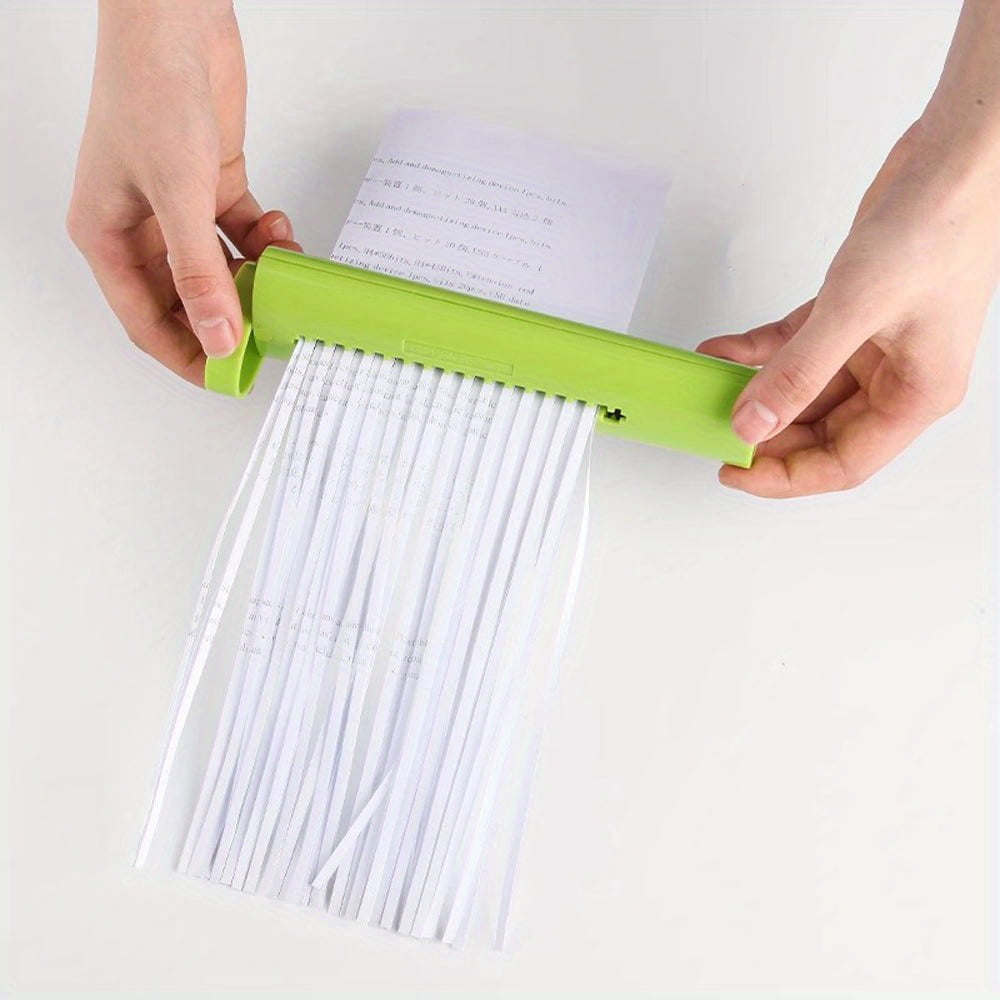 Manual Paper Shredder Handheld, Portable Mini Shredder for Home Office - No Electricity Needed, Compact with Ergonomic Handle, Secure Document Disposal, Durable Modern Design