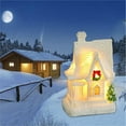 thumbnail image 4 of Christmas Mini Snow House 2025 - LED Lighted Winter Village Cottage with Resin Figurine for Xmas Scene Desktop Decoration, Tiny Ornament, 4 of 5