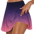 thumbnail image 2 of Fartey Womens Summer Athletic Skirts Plus Size Sports Tennis Skorts Running Gym Training Skirts Fashion Gradient Yoga Skirts Built-in Shorts Multicolor M, 2 of 7