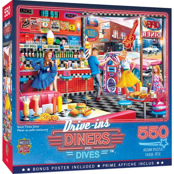 MasterPieces 550 Piece Jigsaw Puzzle - Good Times Diner - 18"x24"