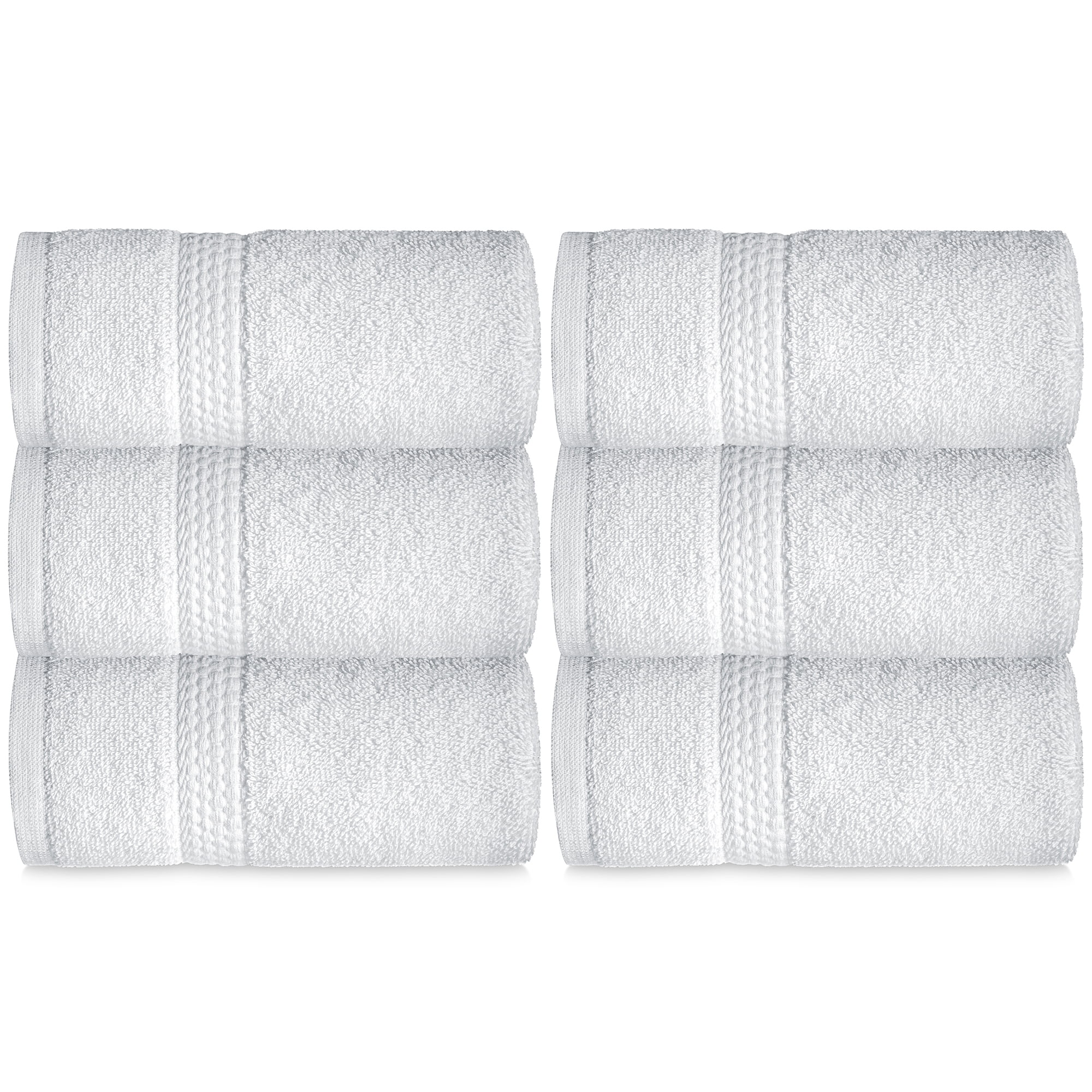SweetNeedle Daily Use 100% Cotton Face Hand Bath 6 Pieces Bathroom Towel Set New 
