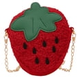 thumbnail image 1 of Bolso de fresa de dibujos animados Bolso de hombro para niños Bolso de Nochevieja Bolso bandolera de peluche, 1 of 6