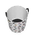 thumbnail image 3 of Balery Cartoon Animals Round Laundry Basket with Handles Waterproof Freestanding Laundry Hamper for Clothes Toys in the Dorm and Family-Medium, 3 of 8