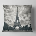 thumbnail image 2 of Designart Paris Eiffel TowerUnder Dramatic Sky - Skyline Photography Throw Pillow - 18x18, 2 of 5