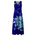 thumbnail image 4 of Fankiway Robe d'Été Sans Manches à Col Rond avec Poche Imprimée pour Femmes Grande Taille, 4 of 5