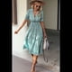 thumbnail image 2 of Vestido de Rayas Verde Oscuro XL, 2 of 4