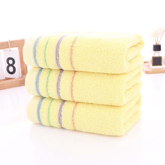 Towels 3 Pack Wash Cloths , 29 x 13 Inches, Highly Absorbent and Soft Feel Essential Washcloths for Bathroom, Spa, Gym, and Face, Yellow