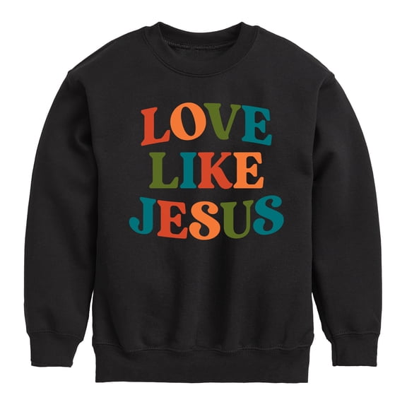 Instant Message - Love Like Jesus - Toddler & Youth Crewneck Fleece Sweatshirt