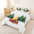 thumbnail image 2 of Catabedysis Cartoon Camping Full Size Comforter Sets,Bonfire Print Bedding Comforter Set For Boys,Multicolor,Reversible,3pcs,1 Comforter and 2 Pillowcases, 2 of 7