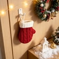 thumbnail image 3 of Mini Knitted Mitten Christmas Tree Ornament, Cute Xmas Hanging Decoration for Holiday Tree Wreath Window Fireplace Home Decor Stocking Stuffer, 4.7 x 3.9 Inch, Tree Wreath Mantle Hanging Decor 5Pc, 3 of 5