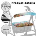 thumbnail image 5 of HELLHERO Light Blue Floral Walker Rollator Seat Back Cover Rollator Seat Cover with Stretchable Material Non-Slip Fit Fit Walkers for Elder, 5 of 7
