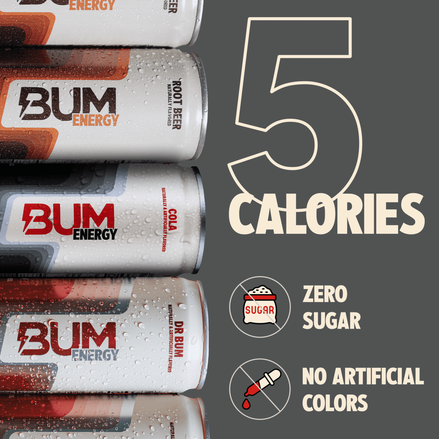 Bum Energy Soda Pack Energy Drink, 112 mg Natural Caffeine, 12 fl oz,12 Pack