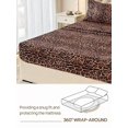 thumbnail image 6 of Multicolor Leopard Print Bedding Set - 4 Piece Sheet Set with Pillowcases, 6 of 8