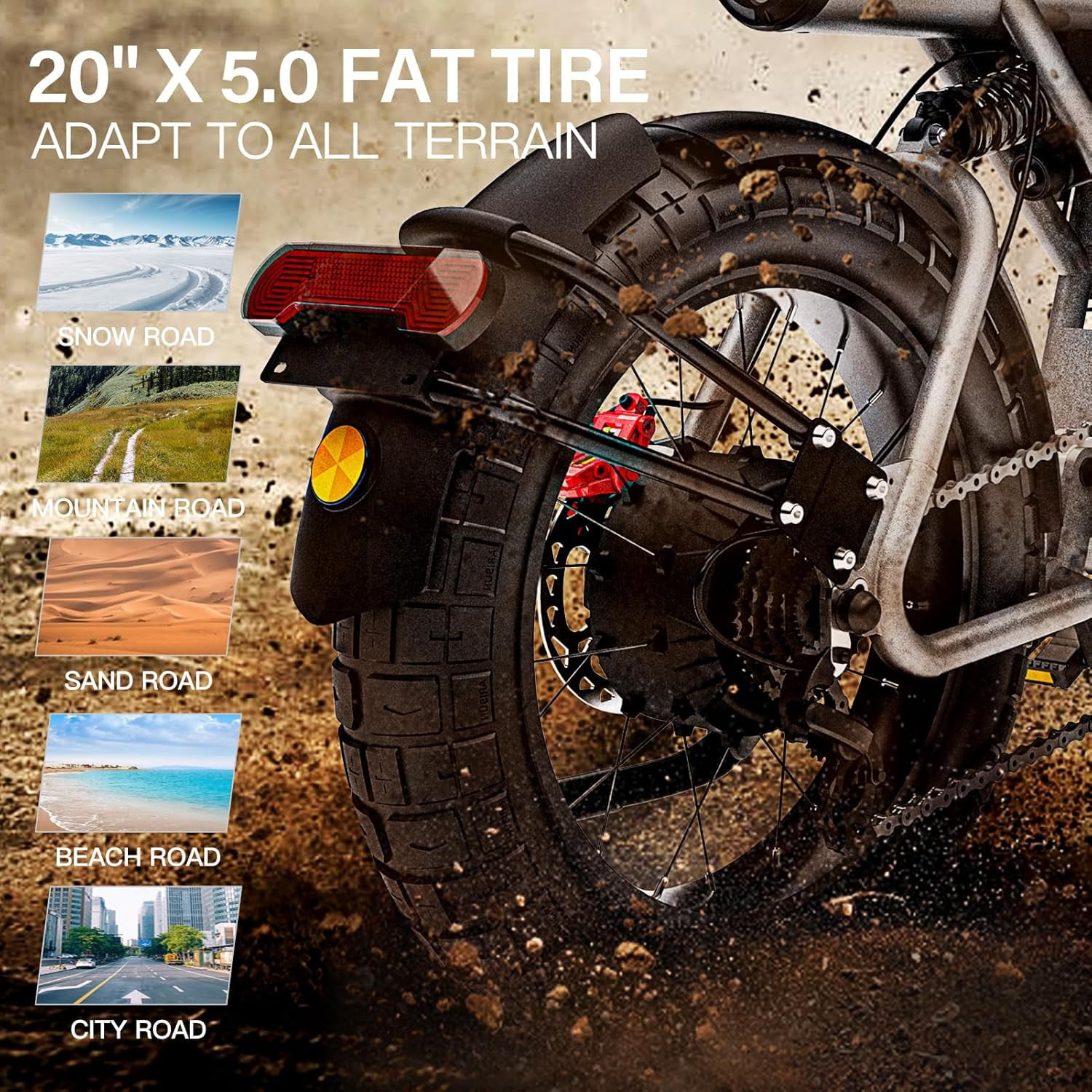 COSWHEEL CT20s 60V 27.5AH Removable Battery,2000W Motor Electric Bike for Adults,Up to 40MPH & 100 Miles Long Range Electric Motorcycle for Adults, 20" Fat Tire Ebike with APP Control