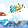 thumbnail image 4 of Juego De Pesca De Clasificación De Forma De Número 4 En 1 Para Niños, Tablero Logarítmico De Ballena Eva, Bloques Apilables De Matemáticas Preescolares, Juguetes De Rompecabezas De Aprendizaje Inevent FN005647-00, 4 of 6