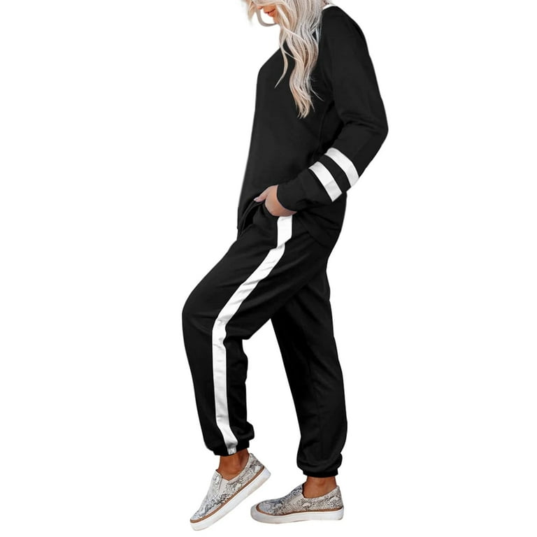 Striped discount jogger set