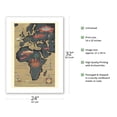 thumbnail image 2 of World Route Map - Africa Europe Asia - Sabena Belgian World Airlines - Vintage Airline Travel Poster c.1950 - Fine Art Matte Paper Print (Unframed) 24x32in, 2 of 4