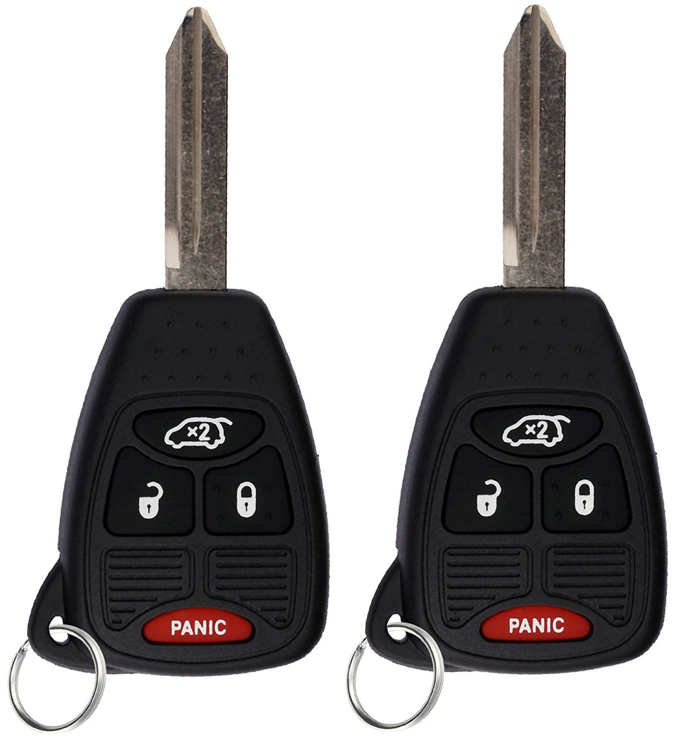 2 NEW Uncut Replacement Key-Fob Keyless Entry Remote for Dodge 2008-2013 Durango 