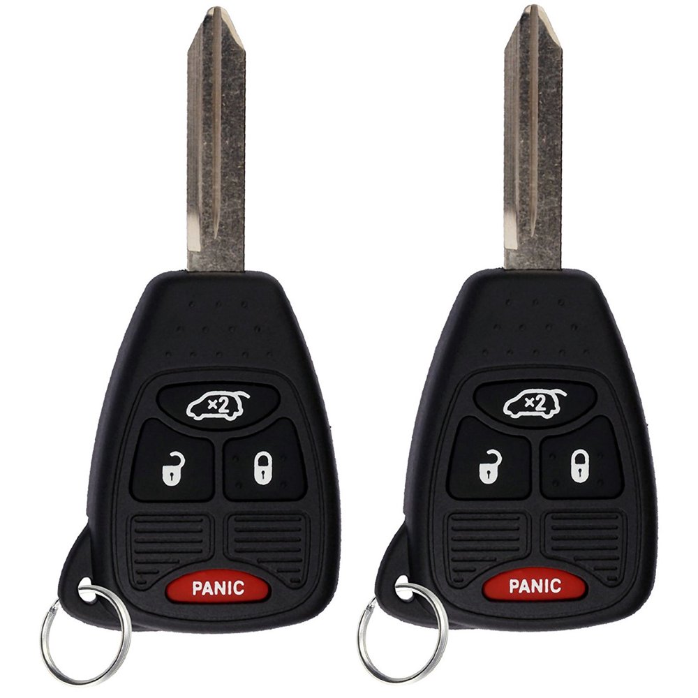 Chrysler Key Remote Replacement 2 PACK KeylessOption Keyless Entry Remote Control Uncut Car Key Fob