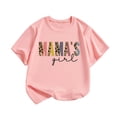 thumbnail image 4 of Ccpelsie Girls Toddlers' Short-Sleeve Graphic T-Shirts Crewneck Kids Tee Tops Girls Clothes Light Pink,7-8 Years, 4 of 4