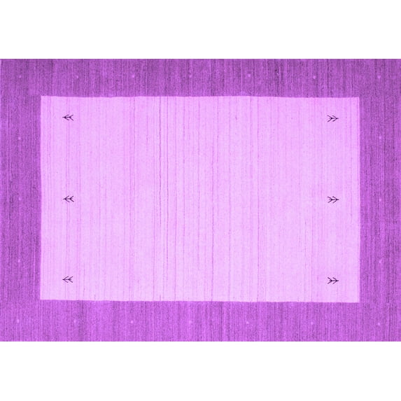Ahgly Company Indoor Rectangle Solid Purple Modern Area Rugs, 8' x 10'