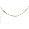 thumbnail image 3 of Gold 14K Two-tone Polished w/ .25 in ext. Fancy Link Necklace - 31.75"- Made In Italy Chain, 3 of 6