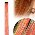 thumbnail image 2 of Guirlande de Cheveux, Accessoires pour Filles, Guirlande à Clipser, Guirlande à Clipser Colorée Pailletée Accessoires 20 Pouces Extensions Y Kit pour Femmes Filles Enfants, 2 of 9