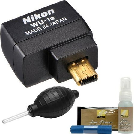 Nikon WU-1a Wireless Wi-Fi Mobile Adapter for Apple IOS or Android + Nikon Cleaning Kit for Coolpix A, P330, P520, P530, P7800, DF, D3200, D3300, D5200 & D7100 DSLR Camera Nikon WU-1a Wireless Wi-Fi Mobile Adapter for Apple IOS or Android + Nikon Cleaning Kit for Coolpix A, P330, P520, P530, P7800, DF, D3200, D3300, D5200 & D7100 DSLR Camera