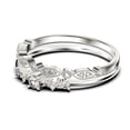 thumbnail image 4 of ZigZag Style 1.10 Carat Round Cut Diamond Moissanite Unique Style Engagement Ring, Slim Ring, Wedding Ring in 10k Solid White Gold, Gift For Her, Promise Ring, Bridal Set, Matching Band, 4 of 4