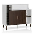 thumbnail image 3 of Furniture of America Shecklin Multi-Storage Buffet Server, White and Wenge, 3 of 7