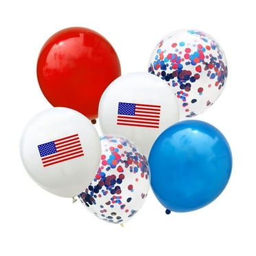 LULULION foil balloon Decorations for Independence Day Celebration Round 20Pack