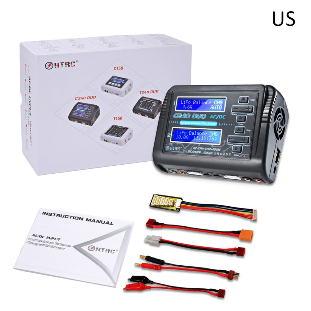 HTRC C240 DUO AC 150W DC 240W Dual Channel 10A RC Balance lipo battery