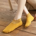 thumbnail image 3 of Diufon Women's Lace Socks Thickened Warm Non-Slip Middle Tube Carpet Socks Bottoms Solid Color Boot Socks, 3 of 5