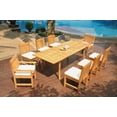 thumbnail image 4 of Grade-A Teak Dining Set: 8 Seater 9 Pc: 94" Double Extension Rectangle Table And 8 Devon Chairs (2 Arm & 6 Armless Chairs) WholesaleTeak #WMDV78, 4 of 4