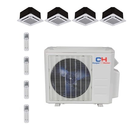Cooper & Hunter Mini Split AC Heat Pump Multi 4 Zone 9000 9000 9000 12000 BTU 23 Seer