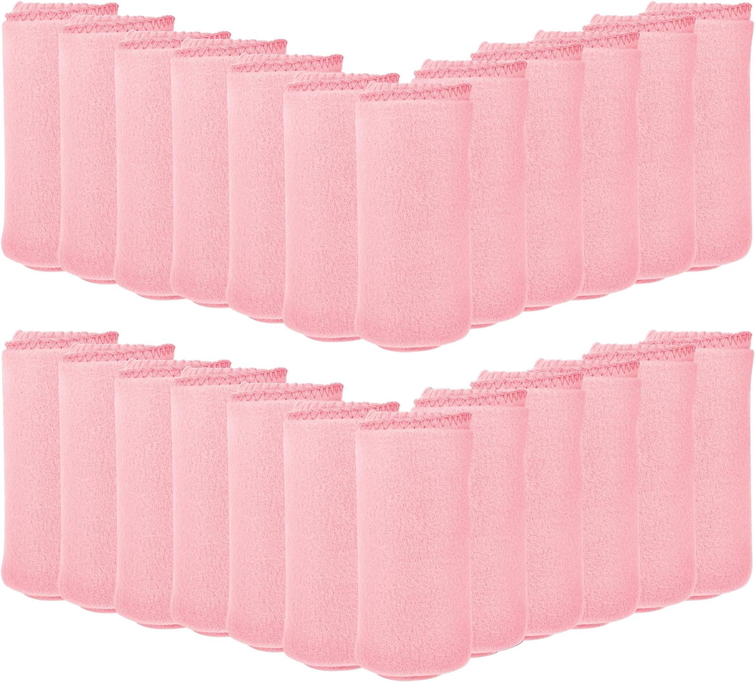 Imperial Home 50” x 60” Soft Fleece Throw Blanket for Home & Travel, Pink 24-Pack