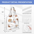 thumbnail image 4 of XMXT Canvas Tote Bag, Different Posture of Cat Graffiti Large Handbag for Women, Shopping Working Travel, 4 of 7