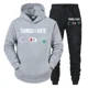 thumbnail image 5 of Conjunto de ropa deportiva hippie para hombre, sudadera con capucha y pantalón con estampado de "Cosas que odio", "Batería baja", "Sin red", 2 piezas, chándales divertidos de moda para hombre, 5 of 5