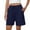 #Style3-Navy-JSX2, variant on Golf Sweat Shorts for Women Wide Waistband Stretchy Breathable Pull on Pajamas Jogger Shorts Elastic Waist High Waisted Fitting Shorts with Pockets Black XL