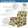 thumbnail image 6 of Renewold Paw Sunflower Leaf Recliner Chair Cover Dog Cat Puppy Footprint Reclining Cover Stay in Place Lazy Boy Recliner Chair Slipcover 4 Pieces Living Room Home Decor Heavy Duty, 6 of 8