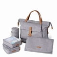 thumbnail image 2 of Bababing Diaper Bag - Erin Backpack - Grey Marl - Unisex and Multi-Functional - Large Main Compartment for Nappies, Wipes, Creams, Clothing, Muslins, and Toys - Ideal for Parents on the Go, 2 of 5