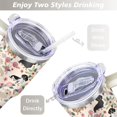 thumbnail image 5 of Paw Print Dog Lovers Tumbler 40oz - Vacuum Insulated Coffee Cup with Handle & Straw- Cute Gift for Female Dog Owners, 5 of 7