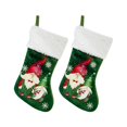 thumbnail image 1 of RXIRUCGD Knitted Christmas Stockings With Pockets Socks For Christmas Decorations, Green, 1 of 7