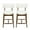 Beige+Walnut, variant on GDF Studio Modern Counter Stools, Mid Century Height Bar Stools for Bar Kitchen Dining Room, Walnut +Beige, Set of 2