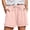 03# Pink, variant on HKYNLAG Linen Shorts for Women Summer Drawstring Elastic Waist Shorts Dressy Casual with Pockets Boho Beach Shorts 2026 Yellow 2XL