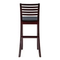 thumbnail image 6 of Pemberly Row 31" Wood & Faux Leather Bar Stool in Dark Merlot/Black, 6 of 15