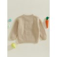 thumbnail image 4 of aturustex Little Boys Girls Easter Cozy Knit Sweaters Top 6M-5T Toddler Baby Long Sleeve Knitted Pullover Round Neck Sweatshirts Bunny Ears Embroidery Cute Casual Comfy Spring Winter Clothes, 4 of 7