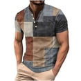 thumbnail image 2 of IROINNID T-Shirts for Big and Tall Men, Lightweight Thin Basic Round Neck Botton Printed Summer Blouses for Men, 2 of 5