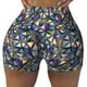 thumbnail image 2 of Fotbe Purple-Gold Triangles Shorts Sin Costuras – Shorts Deportivos de Cintura Alta para Mujer, Elásticos para Gimnasio, Yoga, Running o Ciclismo-Small, 2 of 8